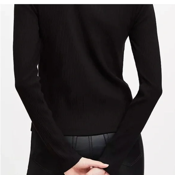 Loft ribbed Black cardigan with gold buttons - Picture 2 of 6